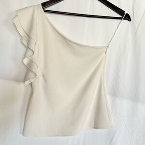 Off one shoulder top - off white